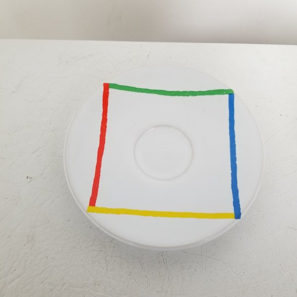 1980’s Postmodern Sasaki Stoneware Variations Cup and Saucer Sets - a Pair - Picture 4 of 6